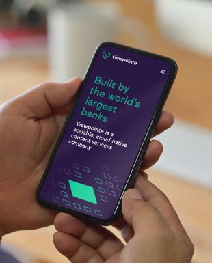 Viewpointe website on mobile