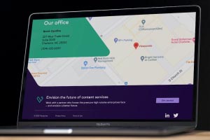 Viewpointe website on laptop